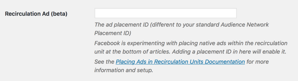 Facebook Audience Network Recirculation Ads