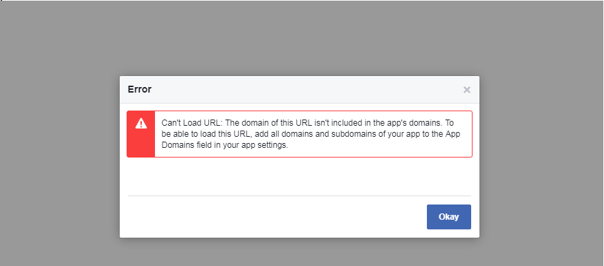 How to fix Facebook apps &quot;Error: Can&#39;t Load URL: The domain of this URL  isn&#39;t included in the app&#39;s domains&quot; - WP Native Articles