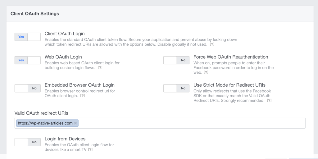Facebook oAuth Strict Mode